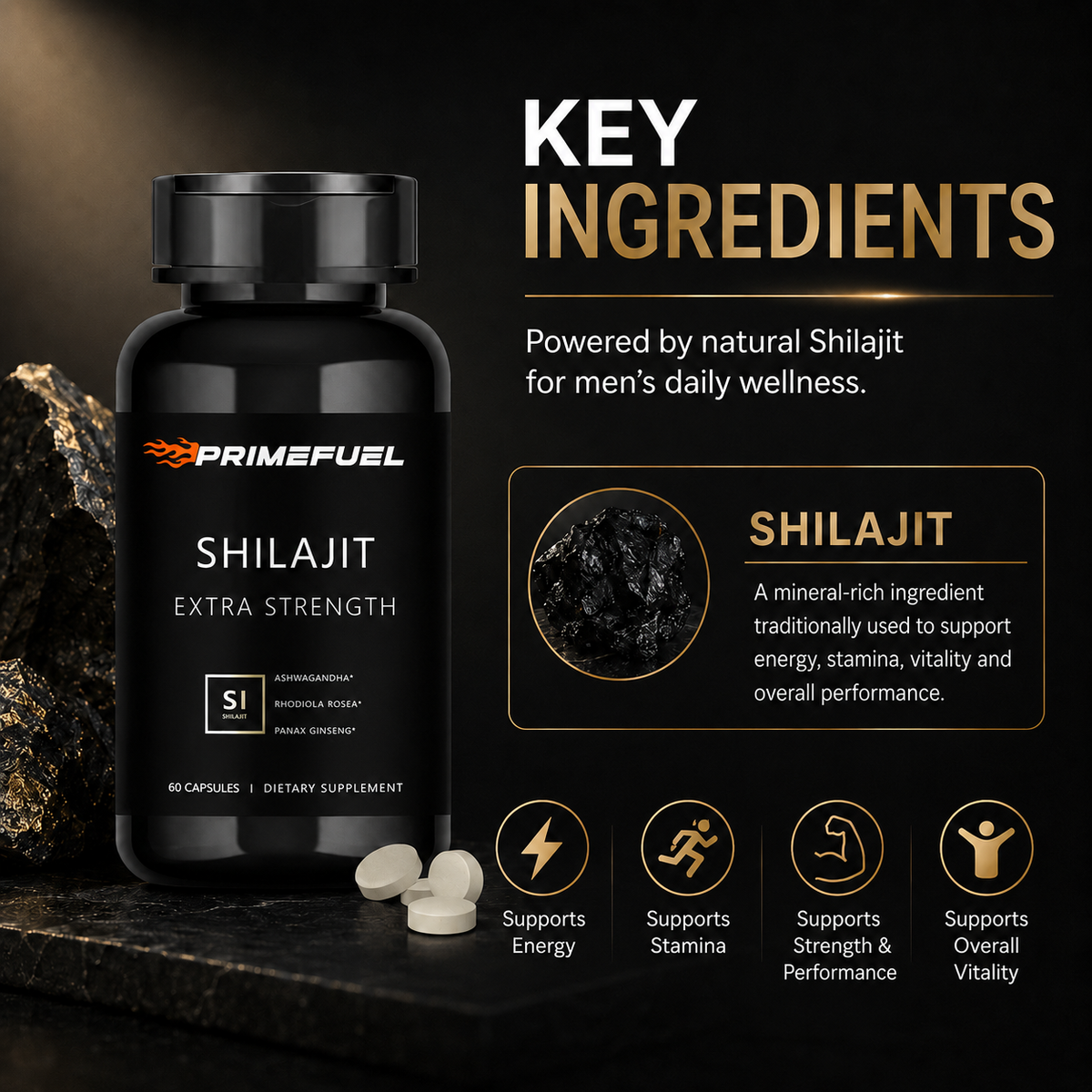 PrimeFuel Shilajit Extra Strength