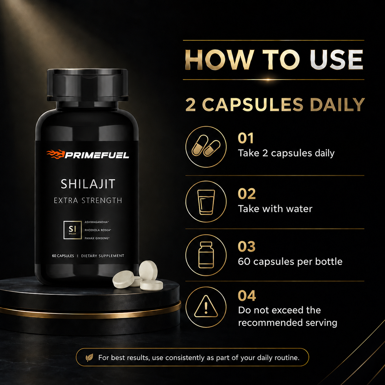 PrimeFuel Shilajit Extra Strength